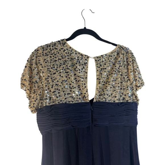 JS BOUTIQUE Formal Dress Plus Size 16 Jeweled Cap Sleeve Slight Plunge Glam New - Picture 6 of 16